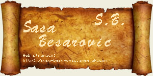 Saša Besarović vizit kartica